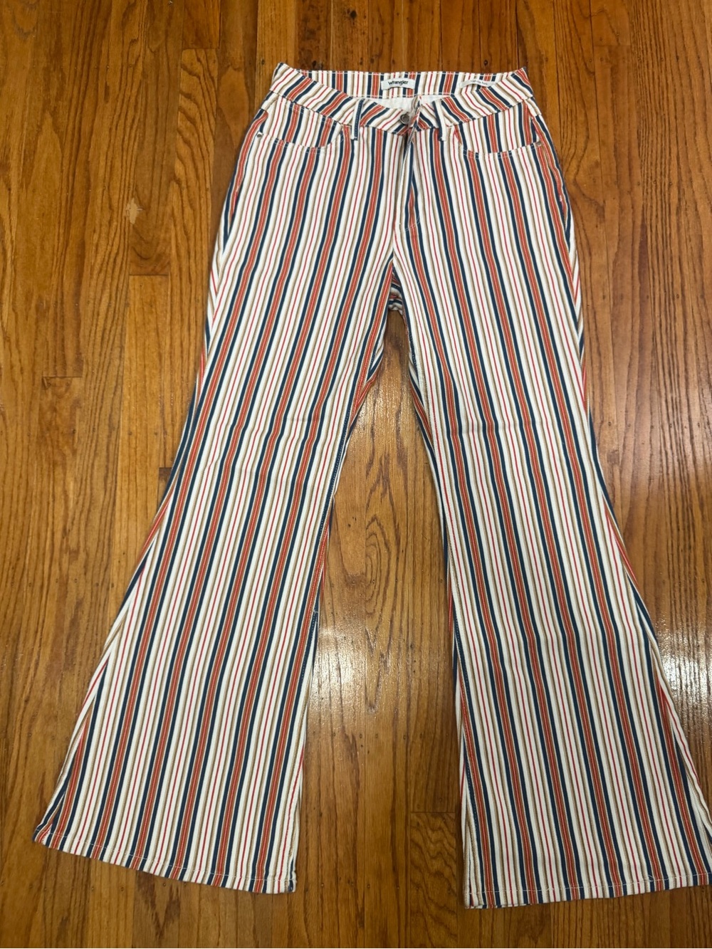 Striped Wide-Leg Women's Pants - Multi-Color